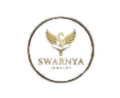 Logo of Swarnya Jewelry with a stylized bird design on a white background