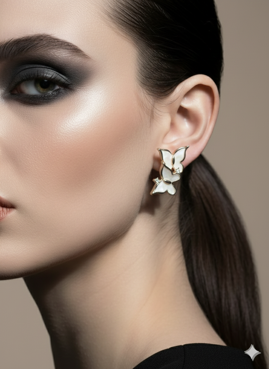 "Enchanted Flight" Mother-of-Pearl Butterfly Climbers