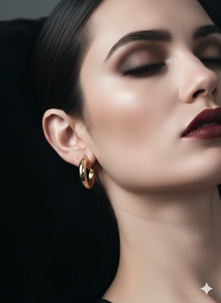 Timeless Bold Gold-Tone Hoop Earrings