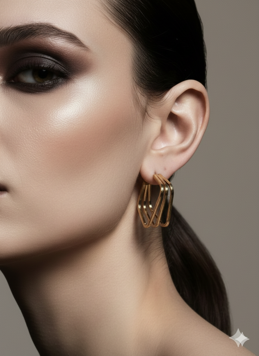 Gold Triple Square Frames