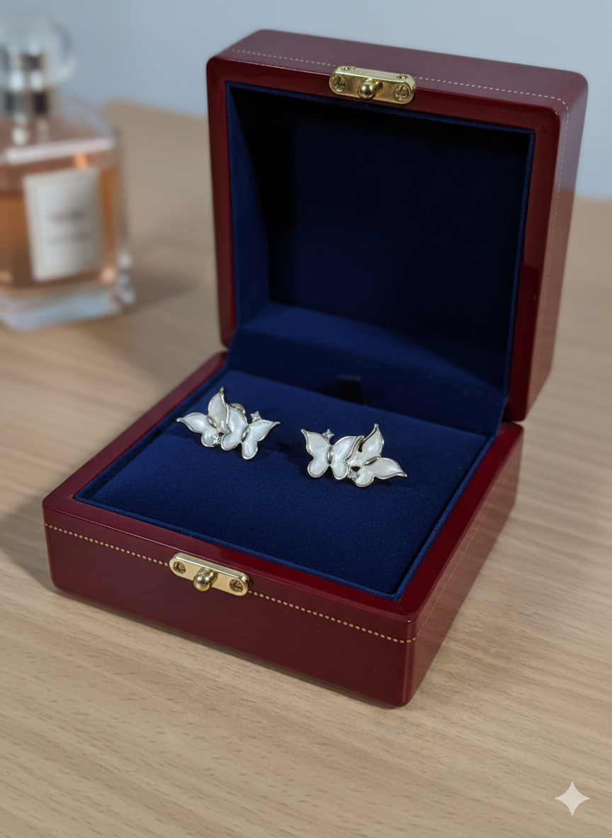 "Enchanted Flight" Mother-of-Pearl Butterfly Climbers